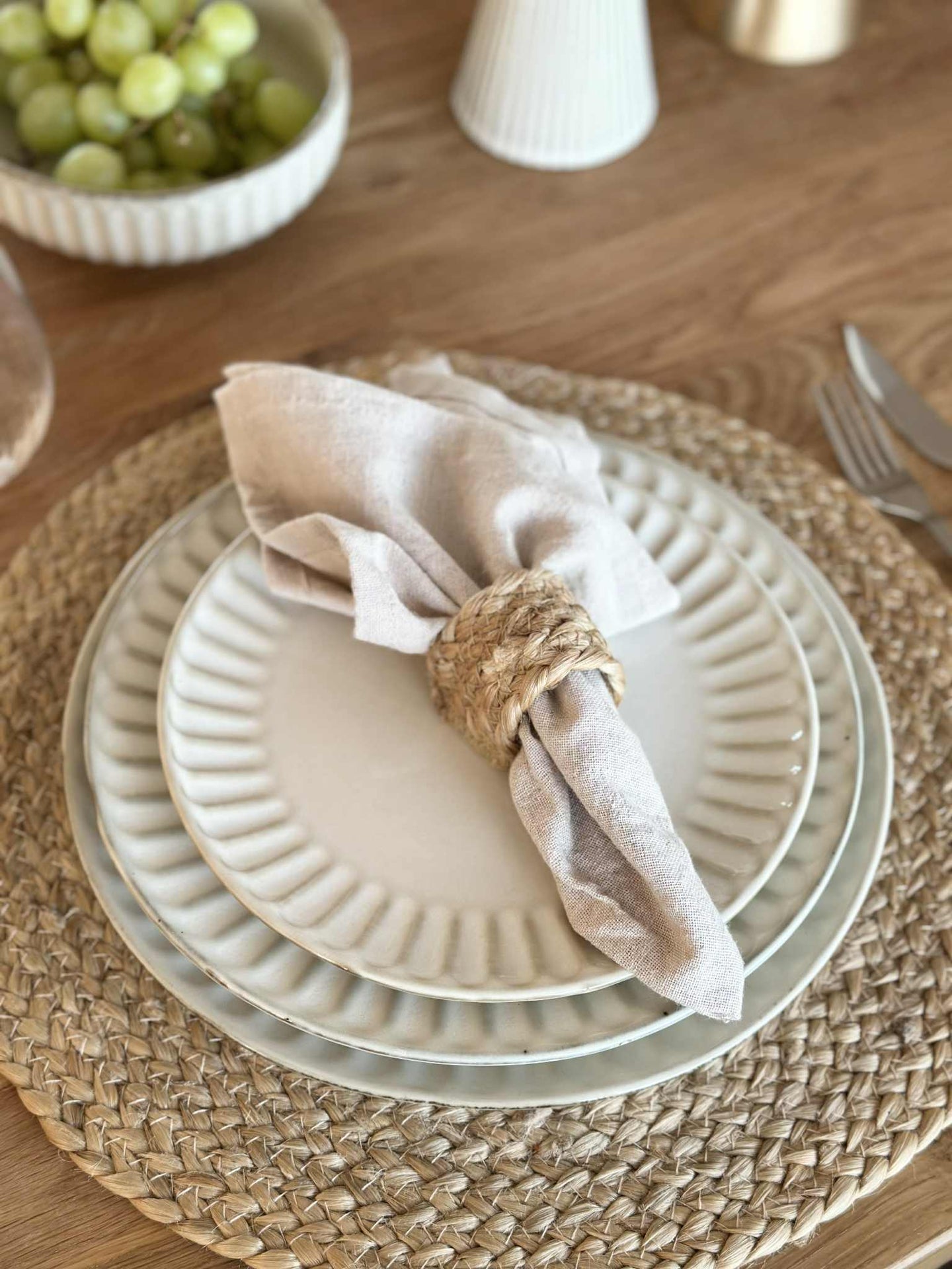 Tallerken VIGA Sand - Flere størrelser