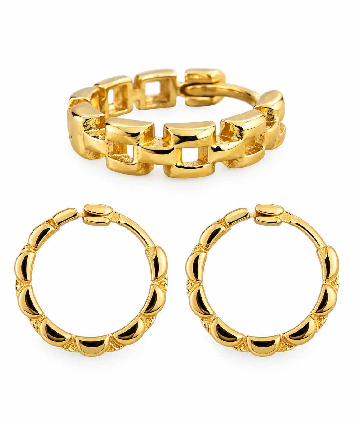 Øreringer Rachel 18K forgyllet