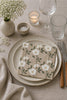 Servietter beige flower - 20 stk