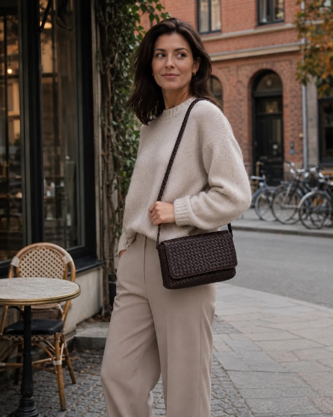 Elegant crossover -  Dark brown – kalveskinn