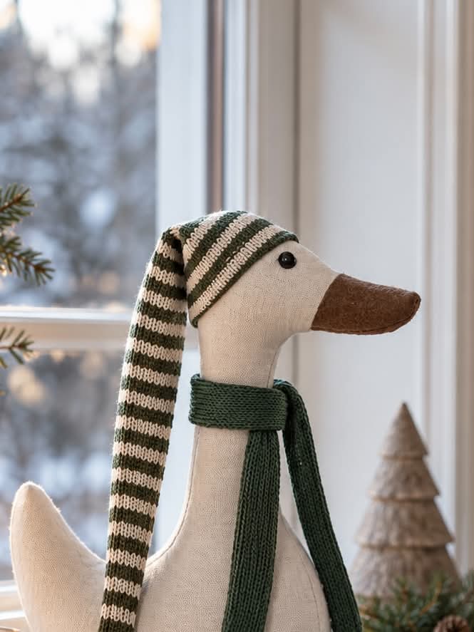 Juleand med grønn lue