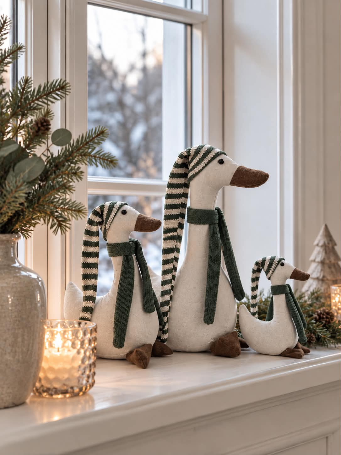 Juleand med grønn lue