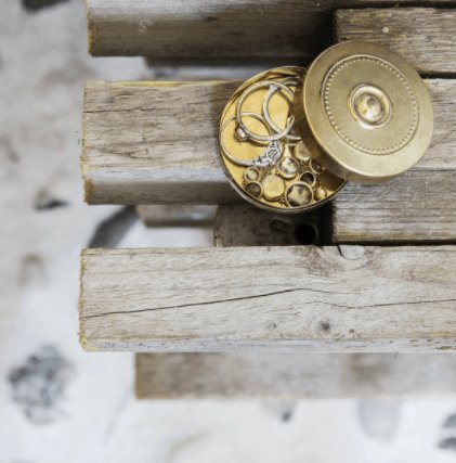 Æske mini, Messing - Sæt af 2stk - VIAMAJA.DK