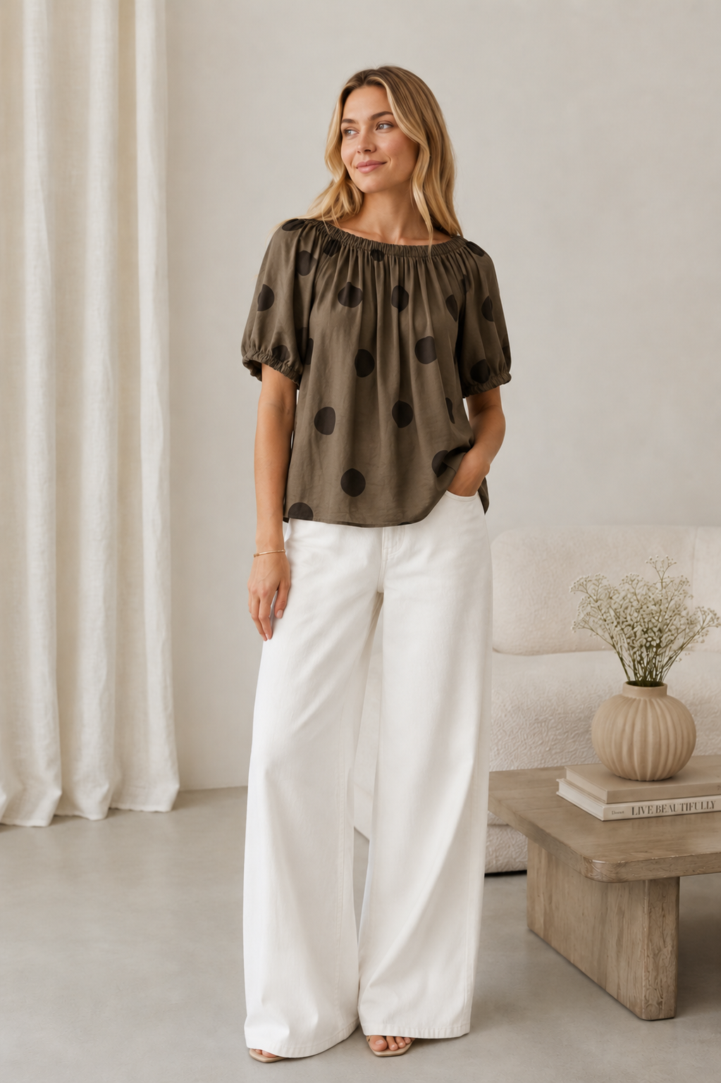 Bluse Luciana - Brun