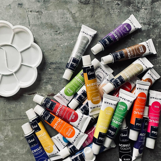 Akrylmaling ink palette – 24 farver - VIAMAJA.DK