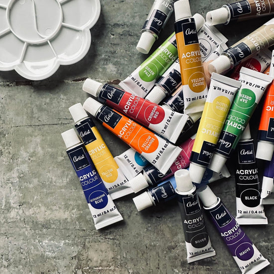 Akrylmaling ink palette – 24 farver - VIAMAJA.DK