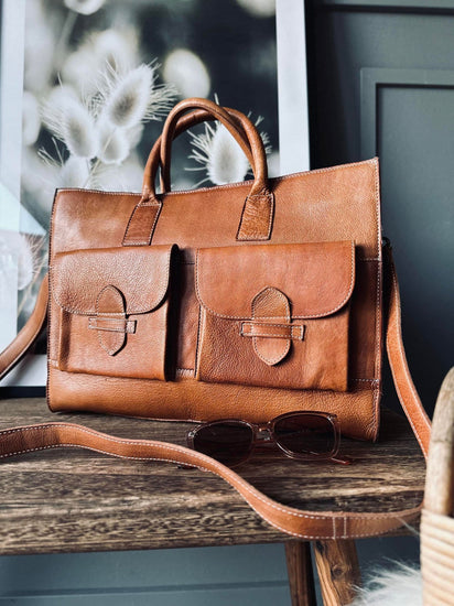 Arbejdstaske Amy Cognac - VIAMAJA.DK