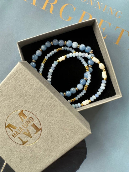 Armbånd GISELE Blue – Sæt med 3 stk - VIAMAJA.DK