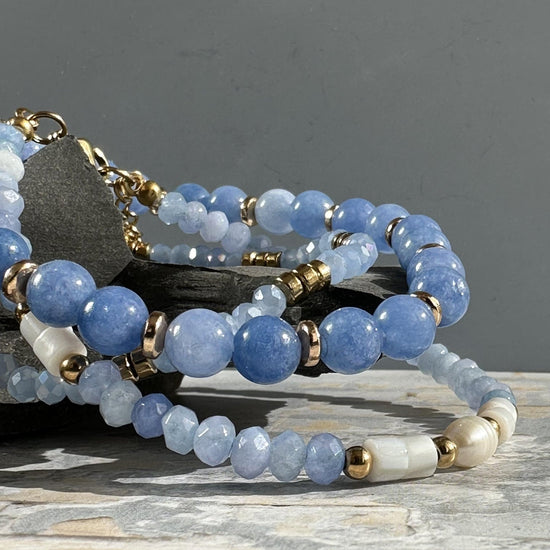 Armbånd GISELE Blue – Sæt med 3 stk - VIAMAJA.DK