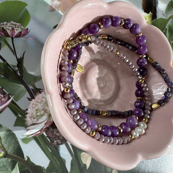Armbånd GISELE Lavendel – Sæt med 3 stk - VIAMAJA.DK