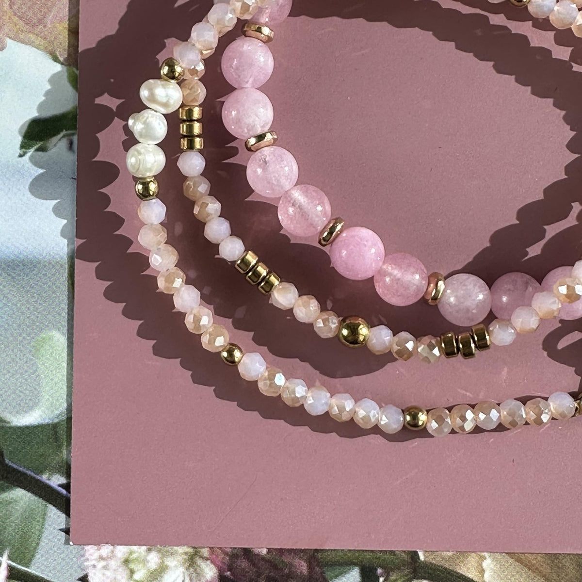 Armbånd GISELE Rose – Sæt med 3 stk - VIAMAJA.DK