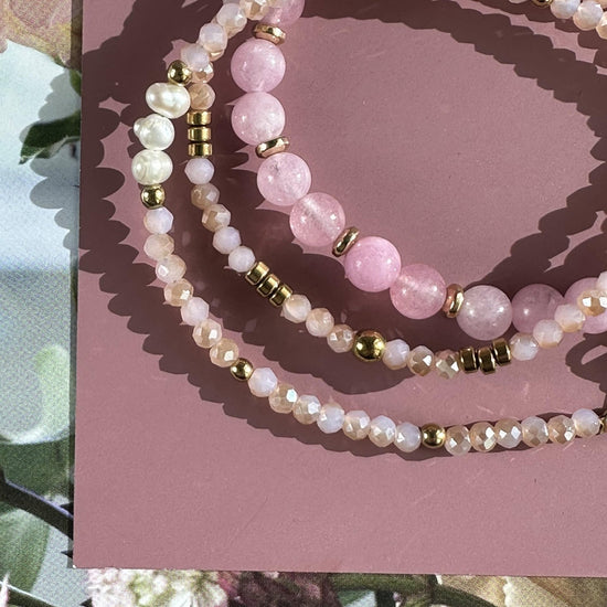 Armbånd GISELE Rose – Sæt med 3 stk - VIAMAJA.DK