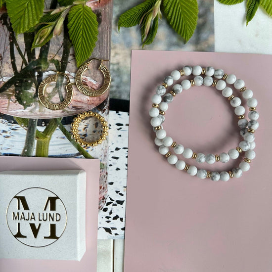 Armbånd Mollie – White / Grey - VIAMAJA.DK
