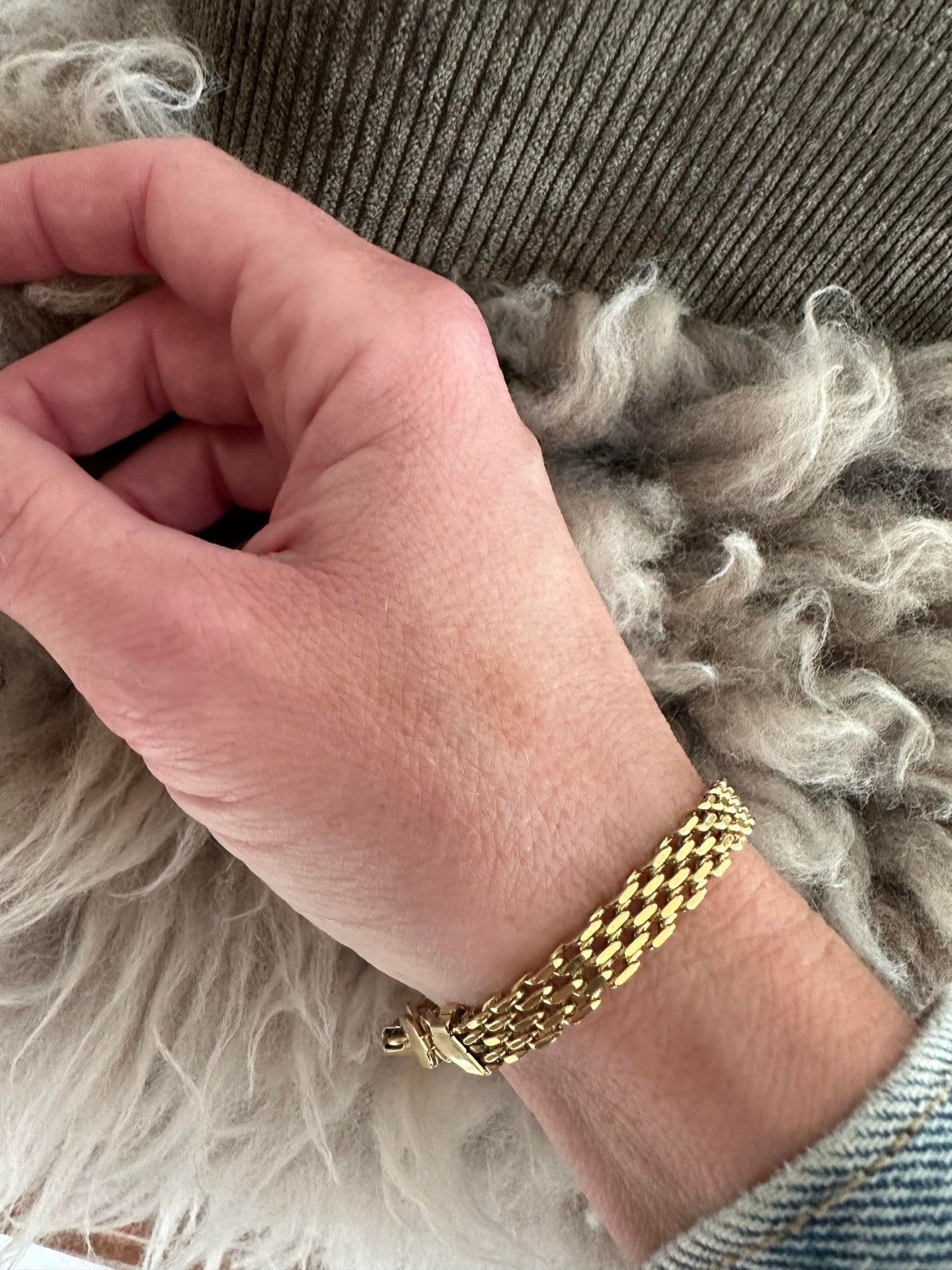 Armbånd Nelly forgyldt 17cm - Vandfast - VIAMAJA.DK