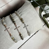 Armbånd Nikki pyritt - forgylt Sterling silver kors