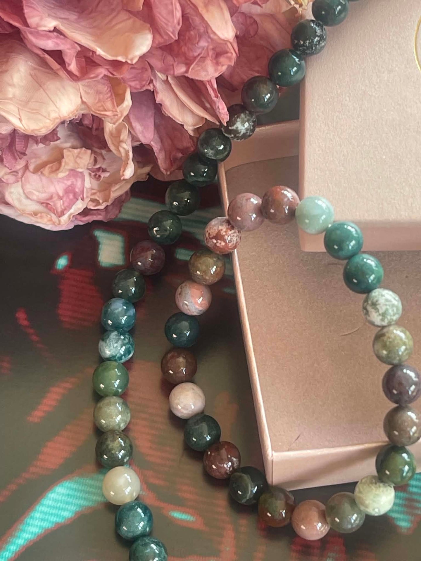 Armbånd Mary Emerald/Lavendel Mix