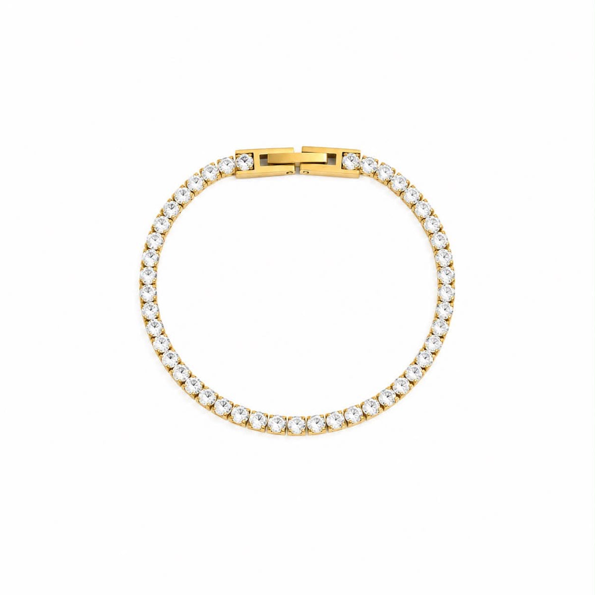 Tennisarmbånd Rinna forgyldt – zirkonia