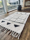 BADEMÅTTE ANTI SLIP 50X80 BOMULD SORT/NATUR - VIAMAJA.DK