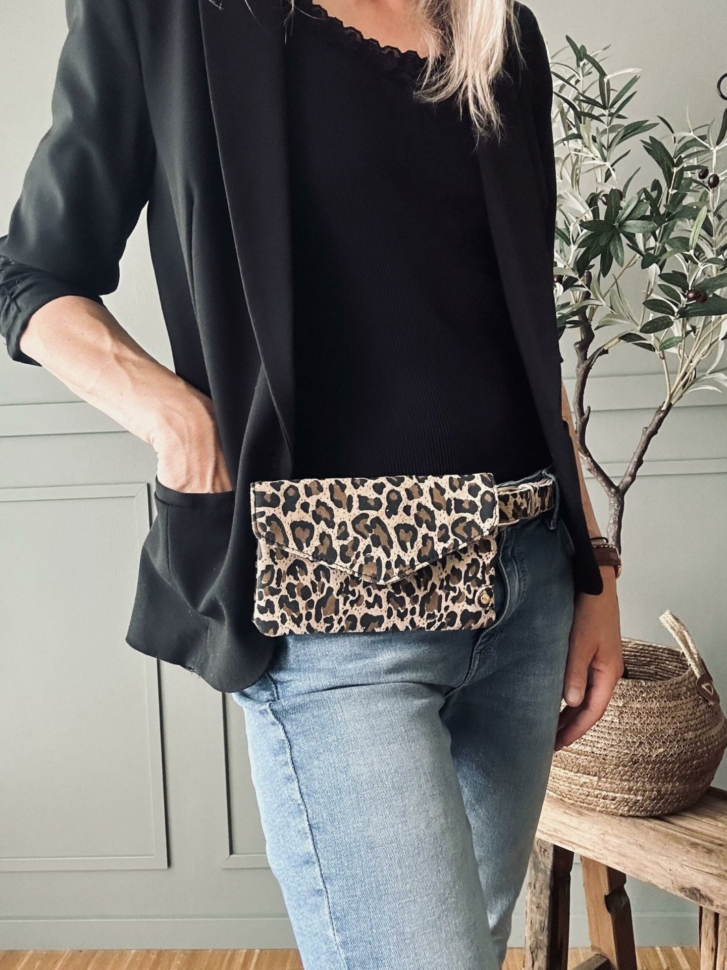 Bælte Aura Leopard – 85 cm - VIAMAJA.DK