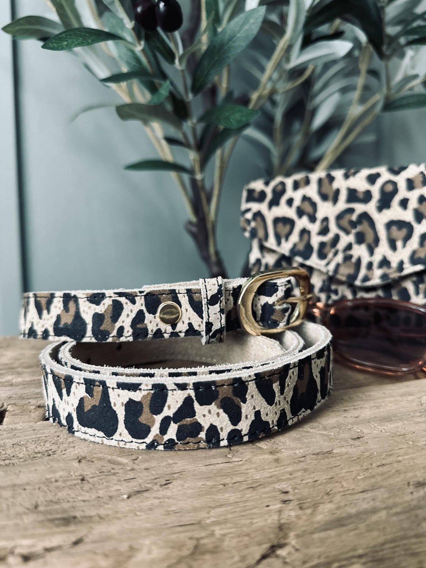 Bælte Aura leopard – 95 cm - VIAMAJA.DK
