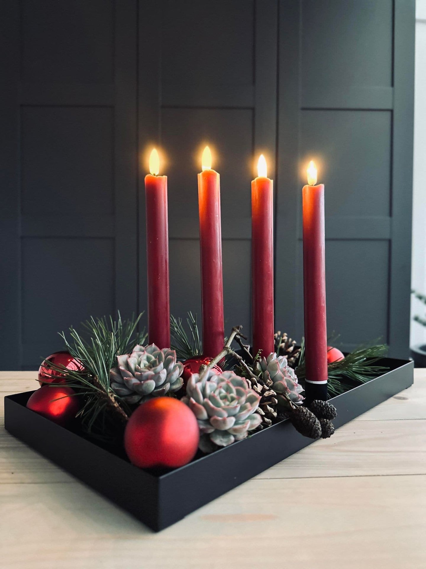 Bakke ink 4 magnetiske lysestager - BLACK - VIAMAJA.DK