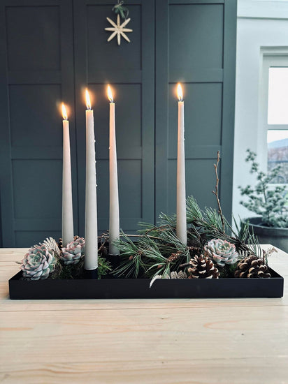 Bakke ink 4 magnetiske lysestager - BLACK - VIAMAJA.DK