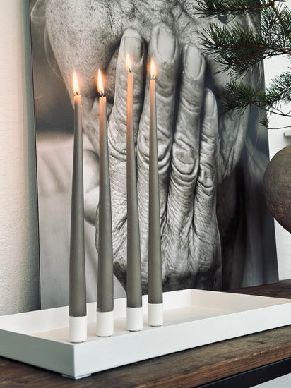 Bakke ink 4 magnetiske lysestager - WHITE - VIAMAJA.DK