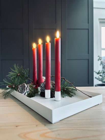Bakke ink 4 magnetiske lysestager - WHITE - VIAMAJA.DK