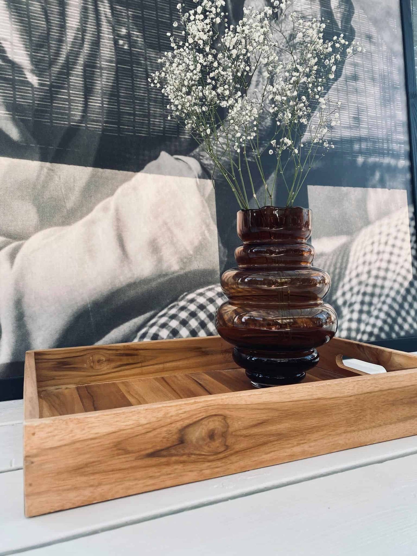 Bakke med håndtag - Teak - VIAMAJA.DK