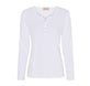Basis bluse med knapper – White - VIAMAJA.DK