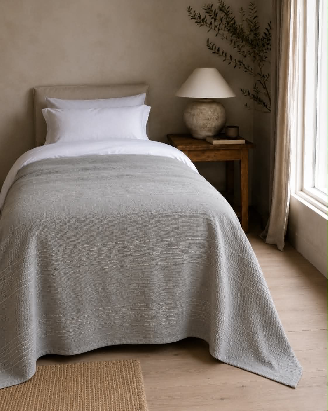 Sengeteppe Taupe 150 x 220