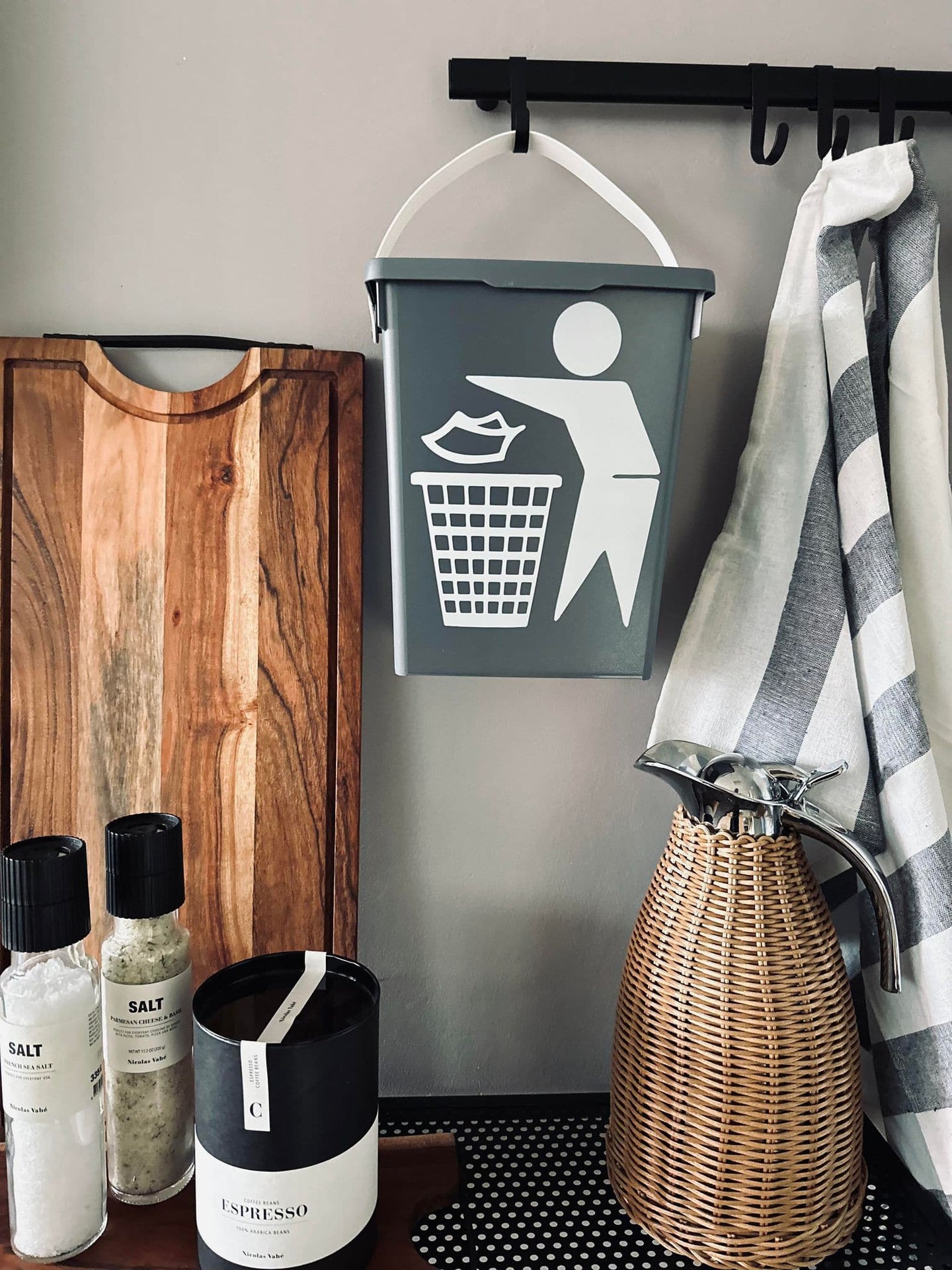 BIO Spand med låg - Grå - VIAMAJA.DK