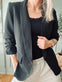 Blazer med 3/4 ærmer – Black - VIAMAJA.DK