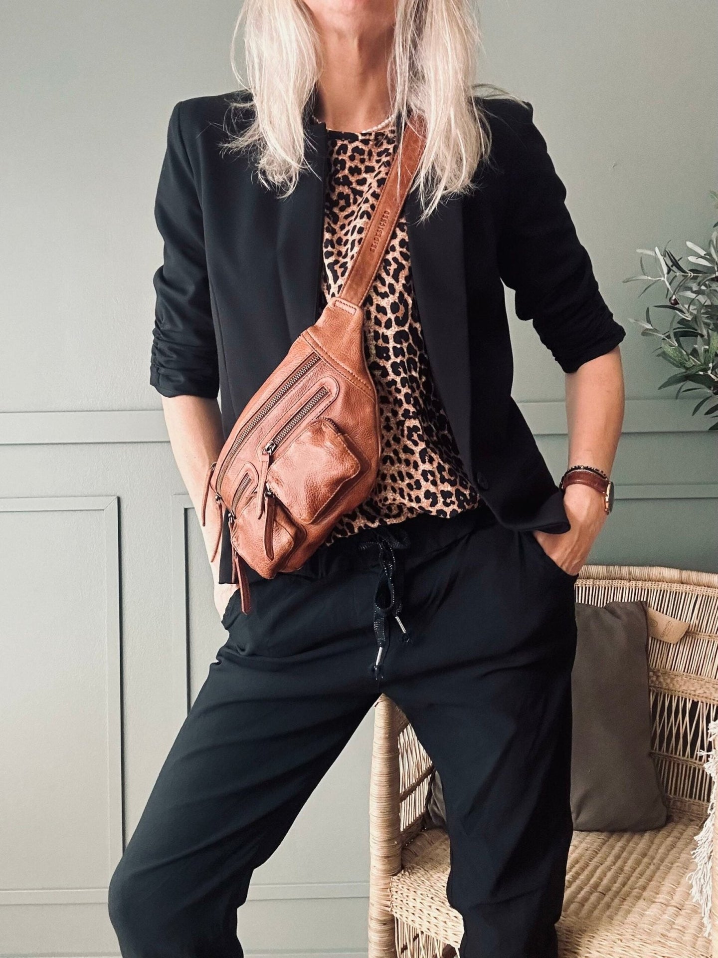 Blazer med 3/4 ærmer – Black - VIAMAJA.DK