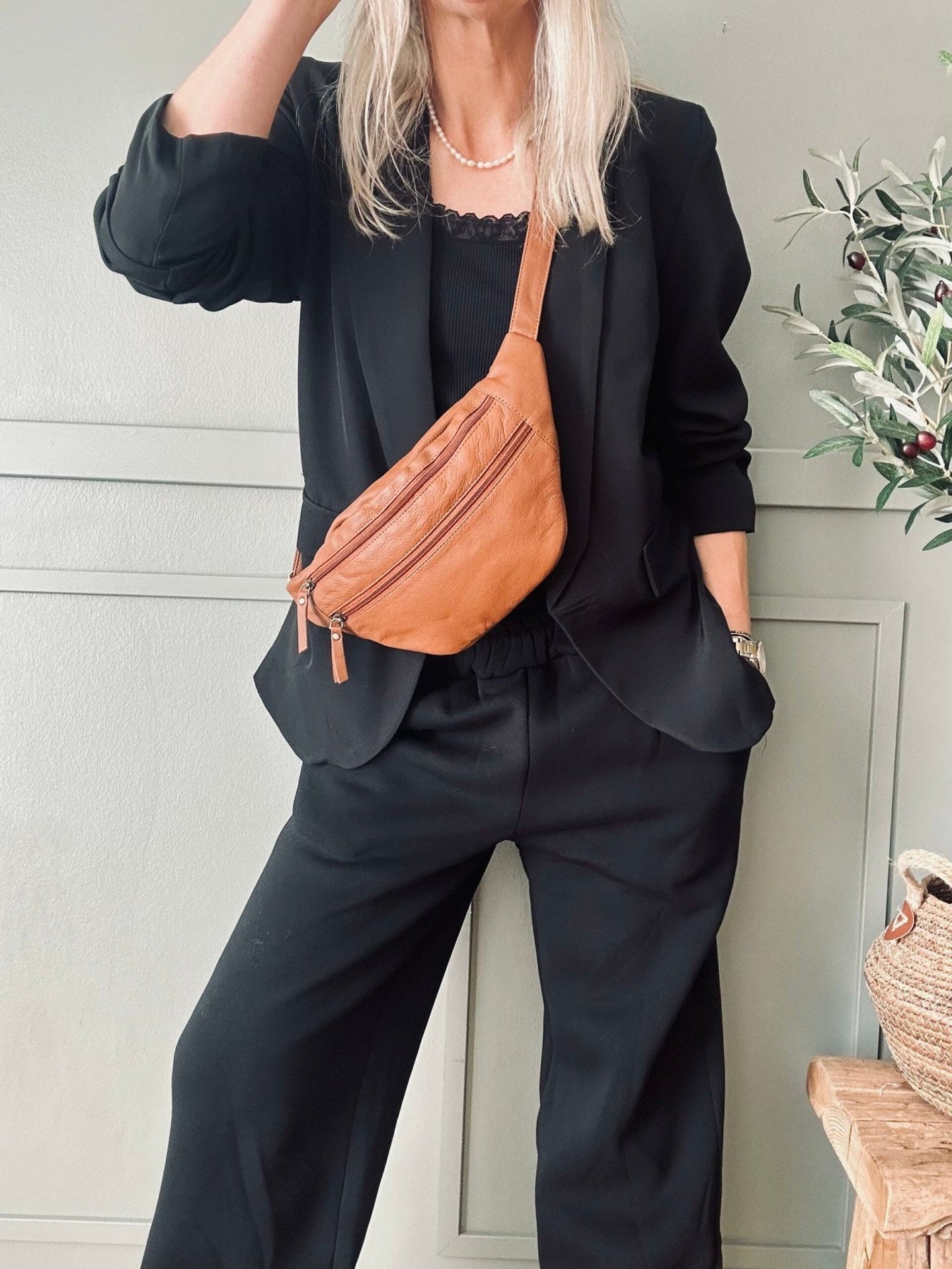 Blazer med 3/4 ærmer – Black - VIAMAJA.DK