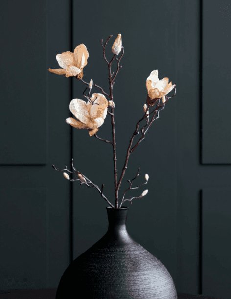 Blomst, Mangnolia, Råhvid - VIAMAJA.DK