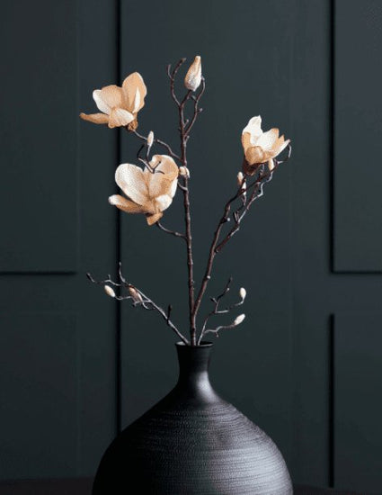 Blomst, Mangnolia, Råhvid - VIAMAJA.DK