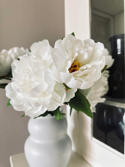 Blomst Pæon hvid - VIAMAJA.DK