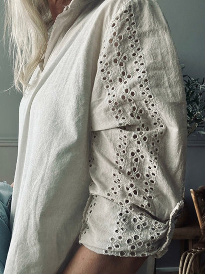 Bluse – Beige Cold Wash - VIAMAJA.DK