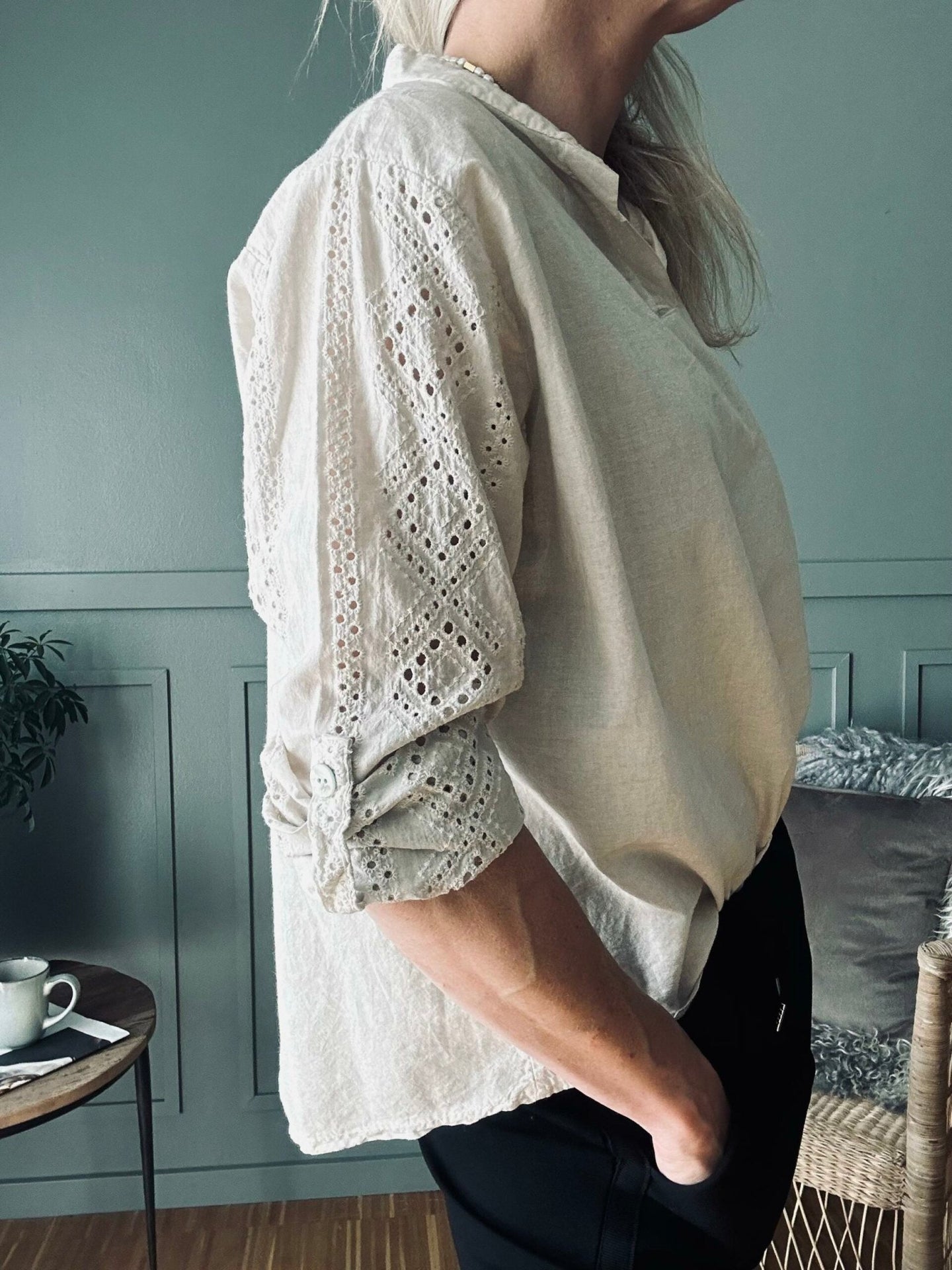 Bluse – Beige Cold Wash - VIAMAJA.DK