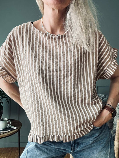 Bluse Camello strib - VIAMAJA.DK