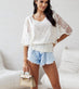 Bluse embroidered - White S/M - VIAMAJA.DK