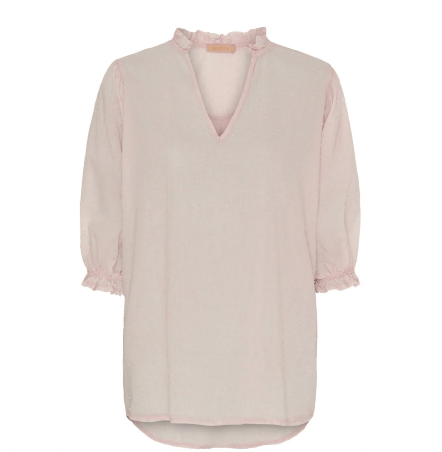Bluse i let bomuld – Soft rose - VIAMAJA.DK