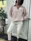 Bluse i vaflet bomuld - Rose - VIAMAJA.DK