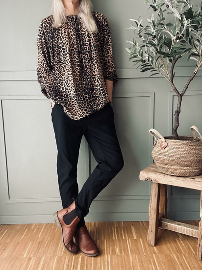Bluse Leopard - VIAMAJA.DK