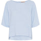 Bluse med knapper – Soft blue hørmix - VIAMAJA.DK