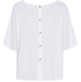 Bluse med knapper – White hørmix - VIAMAJA.DK