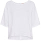 Bluse med knapper – White hørmix - VIAMAJA.DK