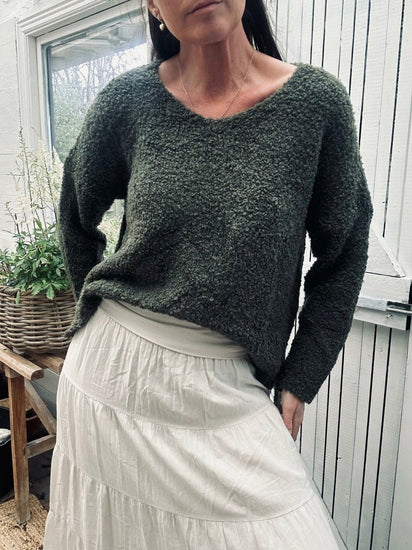 Bluse Naomi Oliven - VIAMAJA.DK