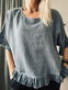 Bluse Olivia hørmix Dusty navy - VIAMAJA.DK